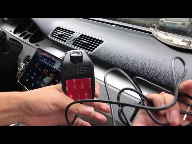 How to install a DVR front camera video recorder in a car connect with android multimedia system