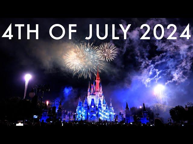 Magic Kingdom 4th of July 2024 Fireworks 4K -Disney Celebrate America 4th of July Concert in the Sky