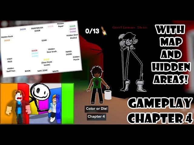 "Color or Die" Chapter 4 Gameplay with Map and Hidden Areas! Door order in Description!