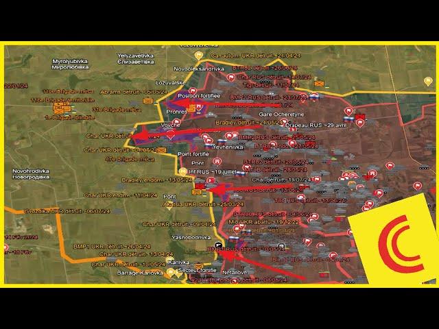 Conflit Ukraine 26/07/24 : avancée russe vers Pokrovsk | Su25 russe abattu au sud de New York