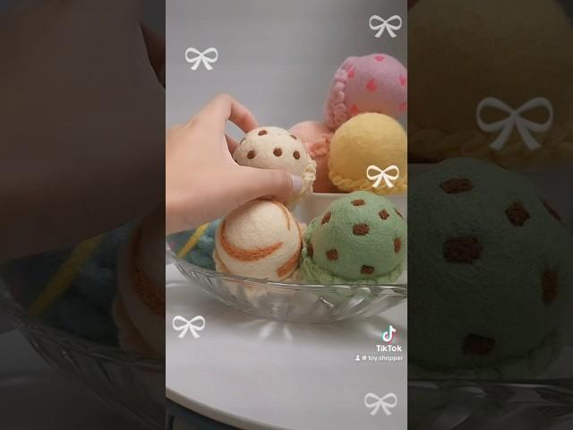 Felt ice cream set @Taratreasures  #feltfood #felt #icecream  #toyshopper #taratreasures #unboxing