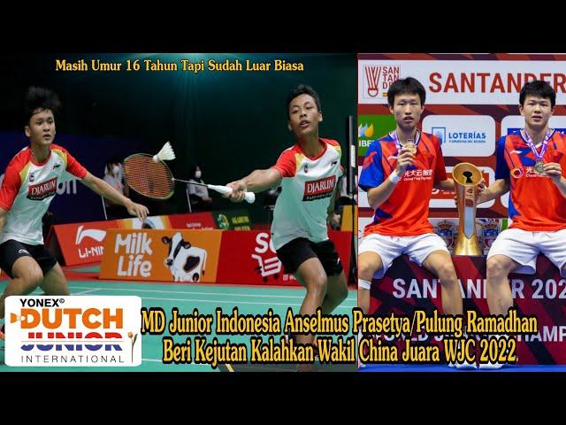 QF-Ganda Putra Junior PB Djarum Kalahkan Juara World Junior Championship 2022 di Dutch Junior 2023