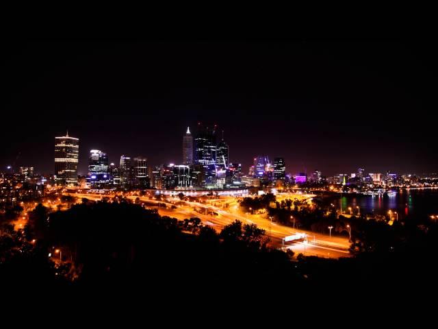 2014 Sep/14 Night Perth from Kings park