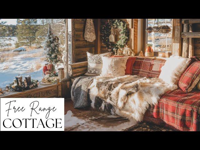 Christmas at the Cabin  Cozy Christmas Decor Inspiration & Relaxing Christmas Music