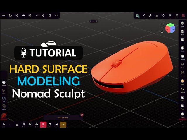 Hard surface modeling tutorial in Nomad Sculpt