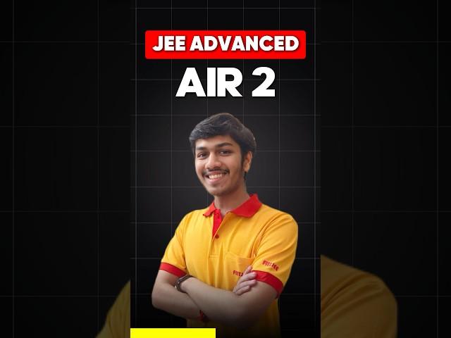 JEE Advanced 2024 AIR 1 vs AIR 2 | IIT Motivation #shorts