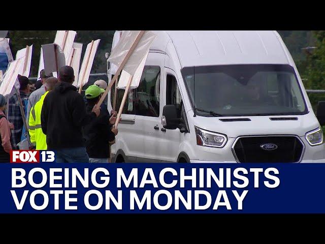 Striking Boeing machinists to vote on new contract Monday