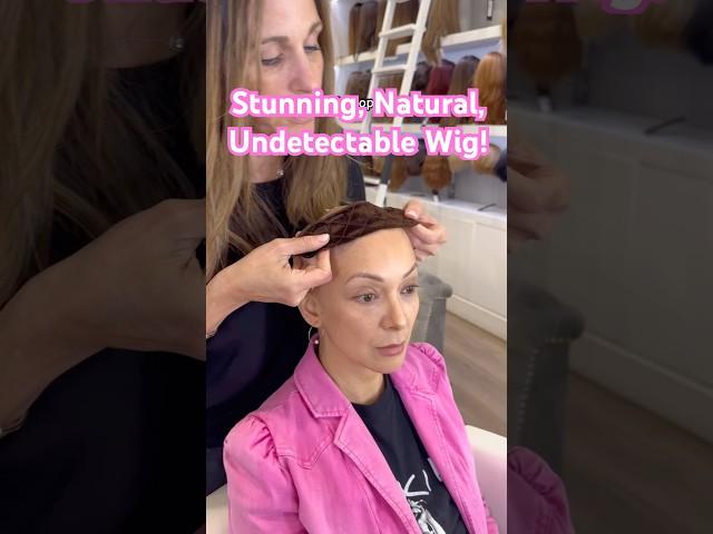 This wig was meant for her! #hairloss #gluelesswig #gluelesswiginstall #wigtutorial #wigs #glueless