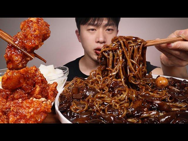 진짜 미쳤잖아요...보배반점 짜장면 치킨대마왕 양념치킨 먹방ㆍASMR MUKBANG BLACK BEAN NOODLES SPICY CHICKEN EATING