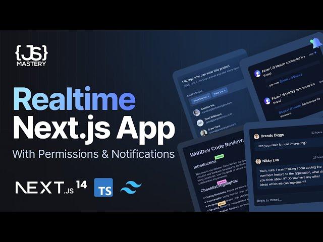 Build and Deploy a Realtime Next.js App with Permissions and Notifications | TypeScript, Tailwind