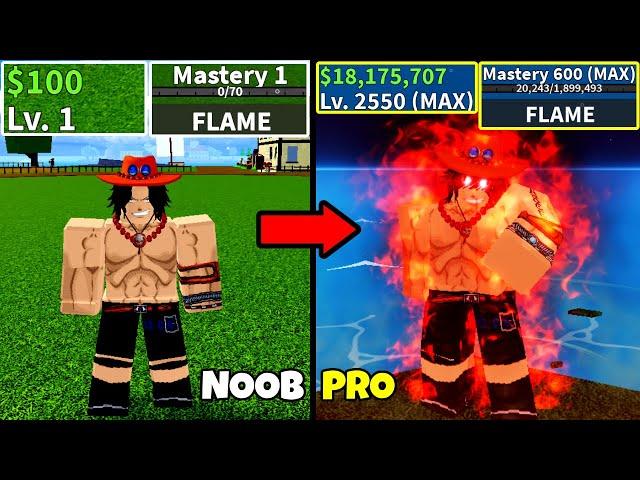 Beating Blox Fruits as Ace! Lvl 0 to Max Lvl Noob to Pro Full Human v4 Awakening in Blox Fruits!