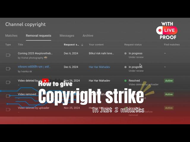 2 min me Youtube pe COPYRIGHT strike kese de || how to give copyright strike on YouTube