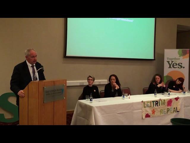 Dr Peter Boylan speaks at the launch of Leitrim Together for Yes.