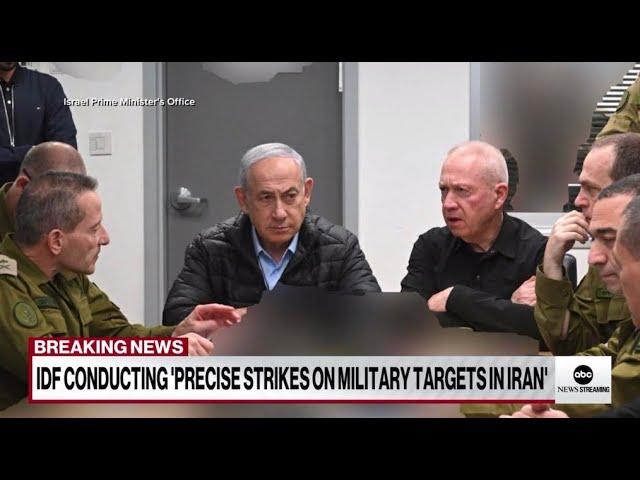 Israel conducting "precise strikes on military targets in Iran," IDF says