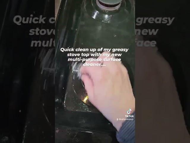 Clean a greasy stove top