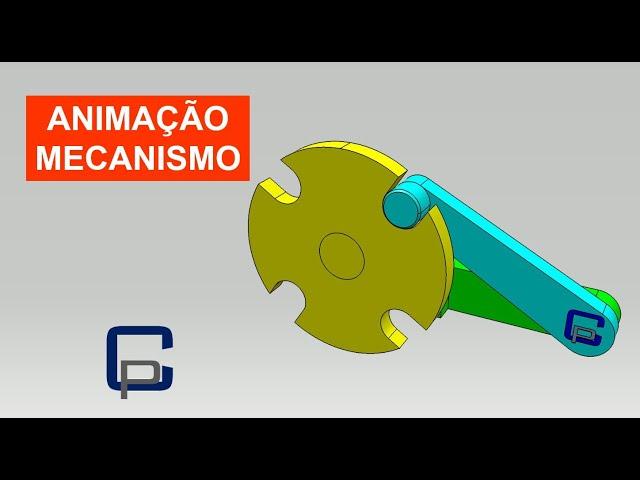 ANIMAÇÃO DE MECANISMOS MECÂNICOS SIMPLES #137 - CONCEITO SISTEMA DE TRAVAMENTO 04