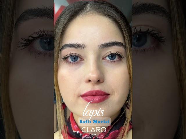 Renkli Lens  Claro Lapis  Safir Mavisi #lens #makyaj #trend #müzik #renklilens