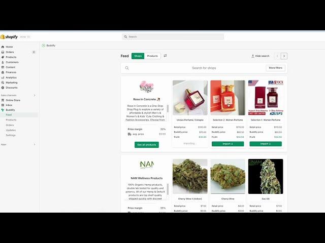 Buddify - Importing Products