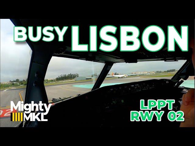 Departure from Lisbon Airport runway 02. (LIS LPPT)