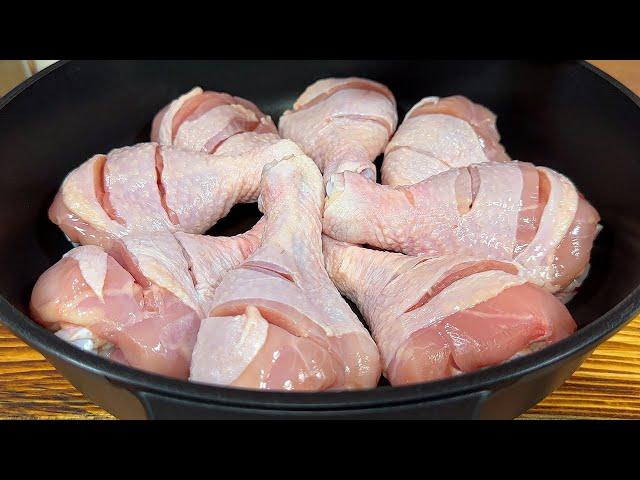 I have never had such delicious chicken thighs! I learned this trick in a restaurant! Tasty!