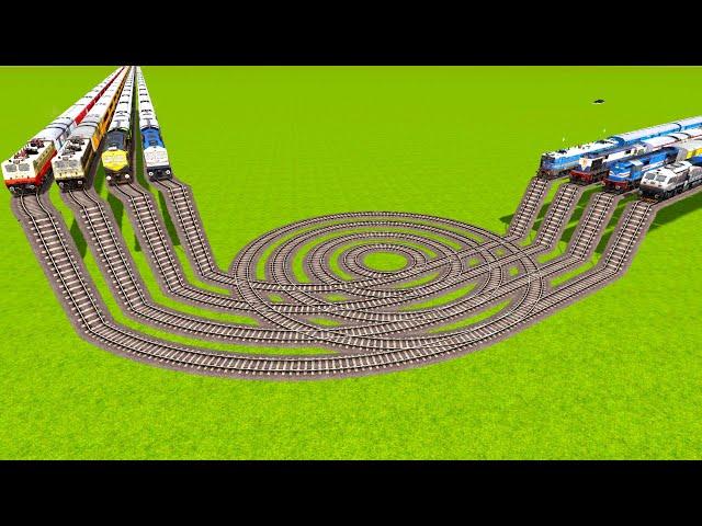 EIGHT TRAINS LEAVING FACE TO FACE ON BIG FOUR CIRCLE RAILWAY LINES|Train simulator|Railworks 2025|