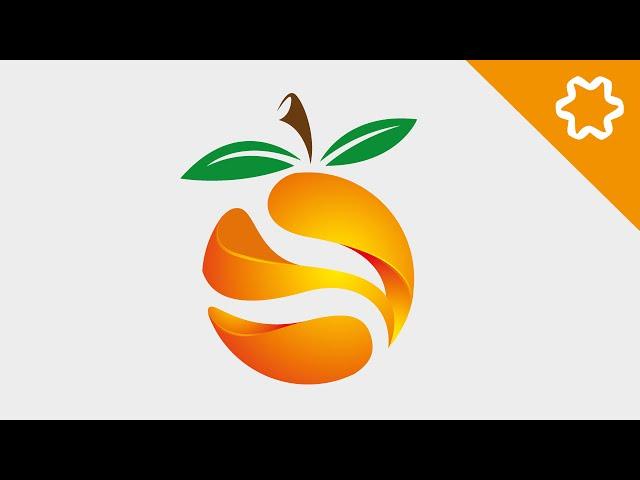 Illustrator Logo Design Tutorial / Orange 3D Logo Design / How to Design 3D Logo Design