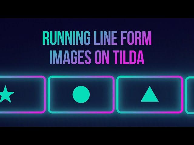 Running line from images in tilda publishing