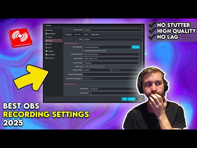 Best OBS Recording Settings 2024/2025 1080P/1440P/4K 60FPS + NO LAG (OBS Newest Update)