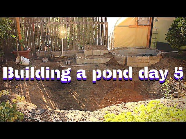 Building a pond part 6 digging (Day 5 of building our pond)