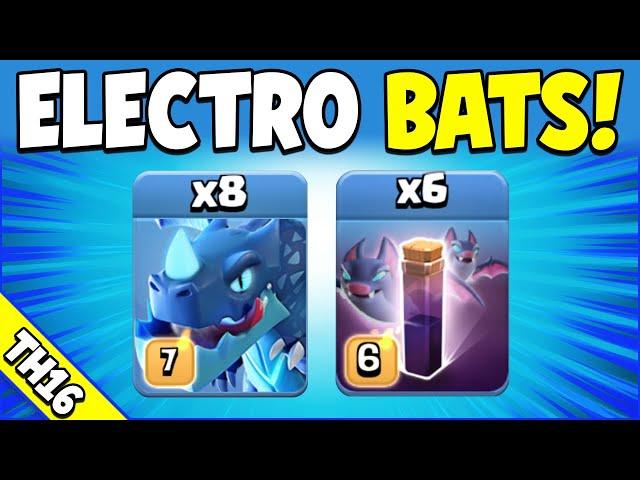 Electro Dragons + Bats = UNSTOPPABLE! TH16 Attack Strategy (Clash of Clans)