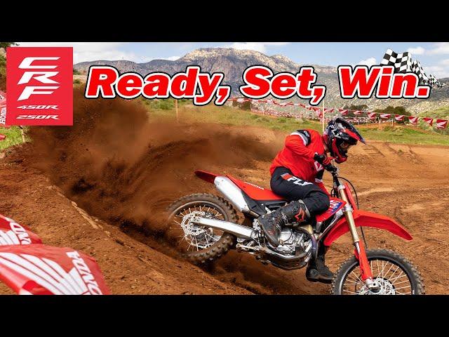 2025 CRF450R and CRF250R: Ready, Set, Win. 