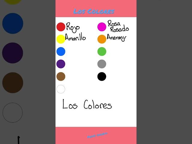 Colors in Spanish #learnspanish