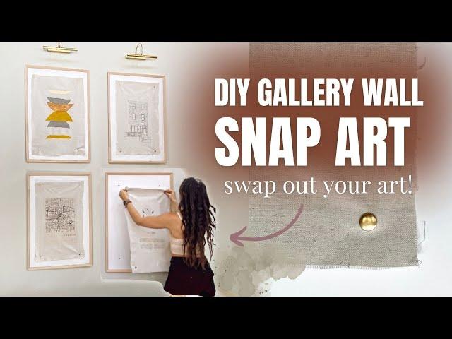 SWITCH YOUR WALL ART — make these diy snap art frames for a gallery wall that swaps out