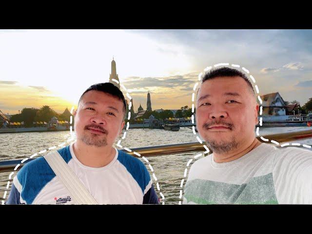 曼谷旅遊vlog  I ICONSIAM 的 Meridian Cruise 日落晚餐遊輪 | 夜遊昭披耶河(湄南河)全紀錄 | 甲板位 599 泰銖日落到夜景泰超值了