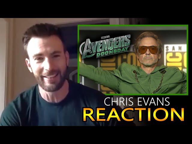 Chris Evans REACTION Robert Downey JR Dr DOOM REVEAL | DUB