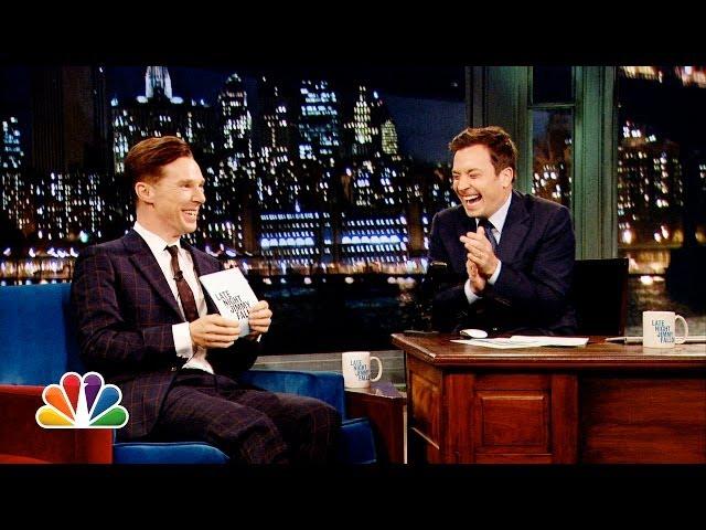 Alan Rickman-off with Benedict Cumberbatch and Jimmy Fallon (Late Night with Jimmy Fallon)