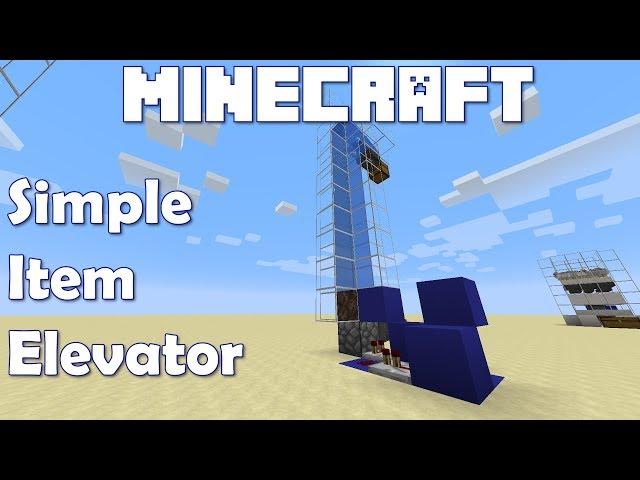 Minecraft 1.15 : Simple Item Elevator.