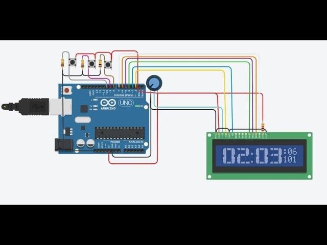 Digital Clock Using Arduino ||TINKERCAD