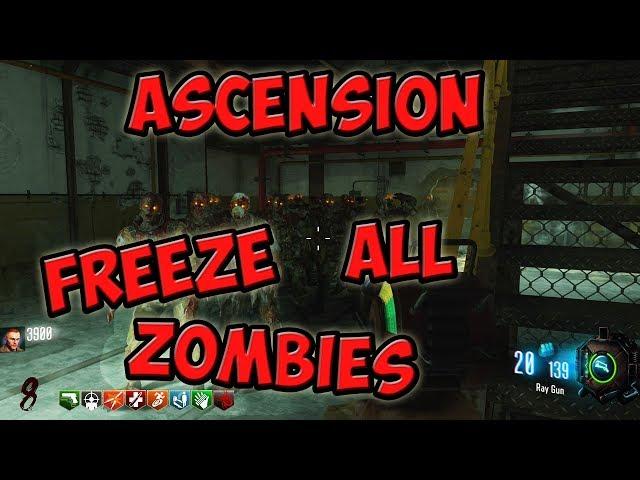 Bo3 Zombies: Ascension FREEZE All Zombies Glitch SOLO 1.23