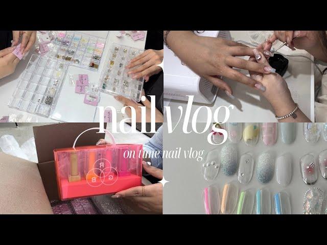 vlog•네일샵브이로그•korean nail vlog•(3인풀예약샵일상,네일재료언박싱,창업반네일수강,두바이초콜렛,세리오드릴소개,꿀잼보장,네일시술영상)