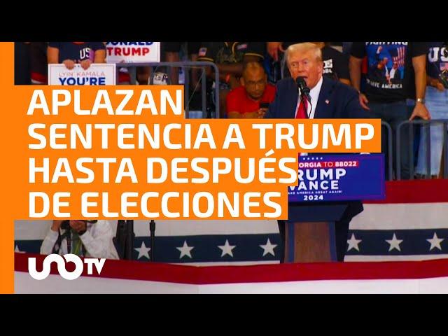 Juez aplaza sentencia a Trump hasta después de elecciones presidenciales