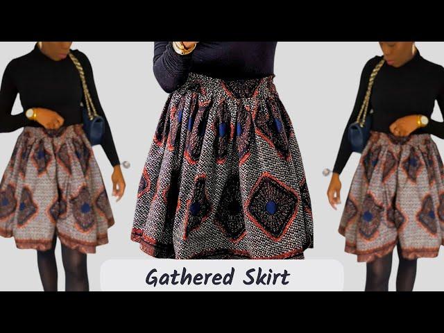 How To Sew An Elastic Waist Gathered Skirt Tutorial | Step-By-Step