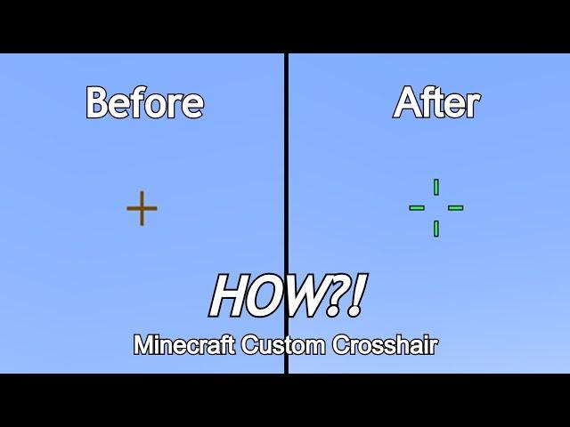 How to CUSTOMIZE your CROSSHAIR in Minecraft