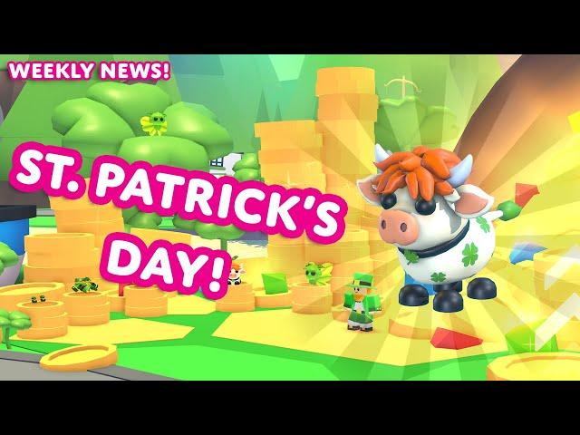  NEW CLOVER COW PET!  St Patrick's Day! Adopt Me Weekly News!