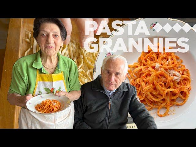 Maria makes spaghetti 'alla chitarra' with lamb sauce | Pasta Grannies