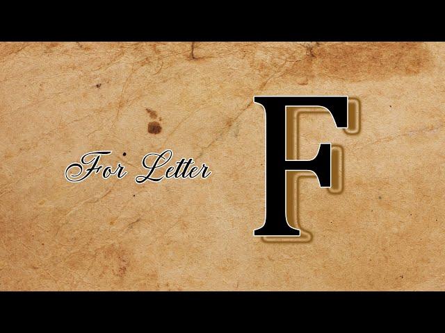 F - signature for letter F