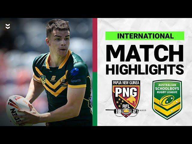 Rugby League International | PNG Junior Kumuls V Australian Schoolboys | Match Highlights | 2024