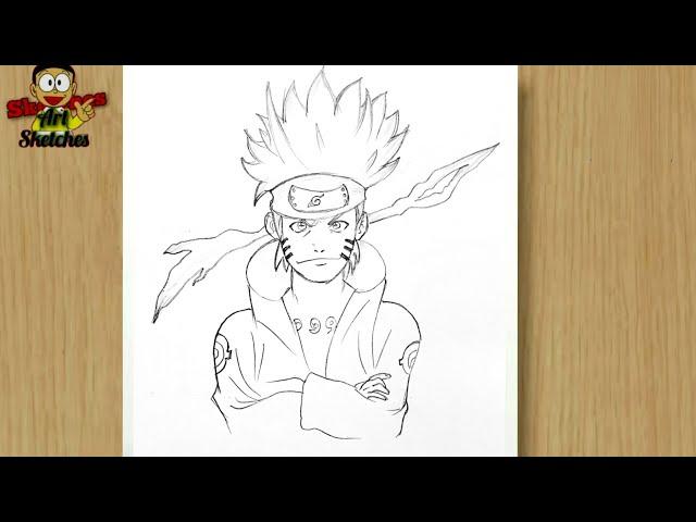 How to Draw Naruto | Naruto Uzumaki Sketch | Anime Drawing easy