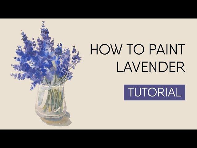 How to paint loose lavender in watercolour IN 10 MIN | watercolour lavender step-by-step painting