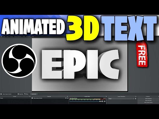 Animated 3D Text In OBS Studio - FREE!